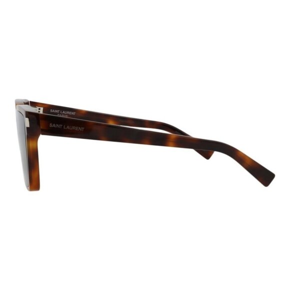 Saint Laurent Unisex Square/Rectangle Havana Havana Green Fashion Designer - Picture 3 of 4